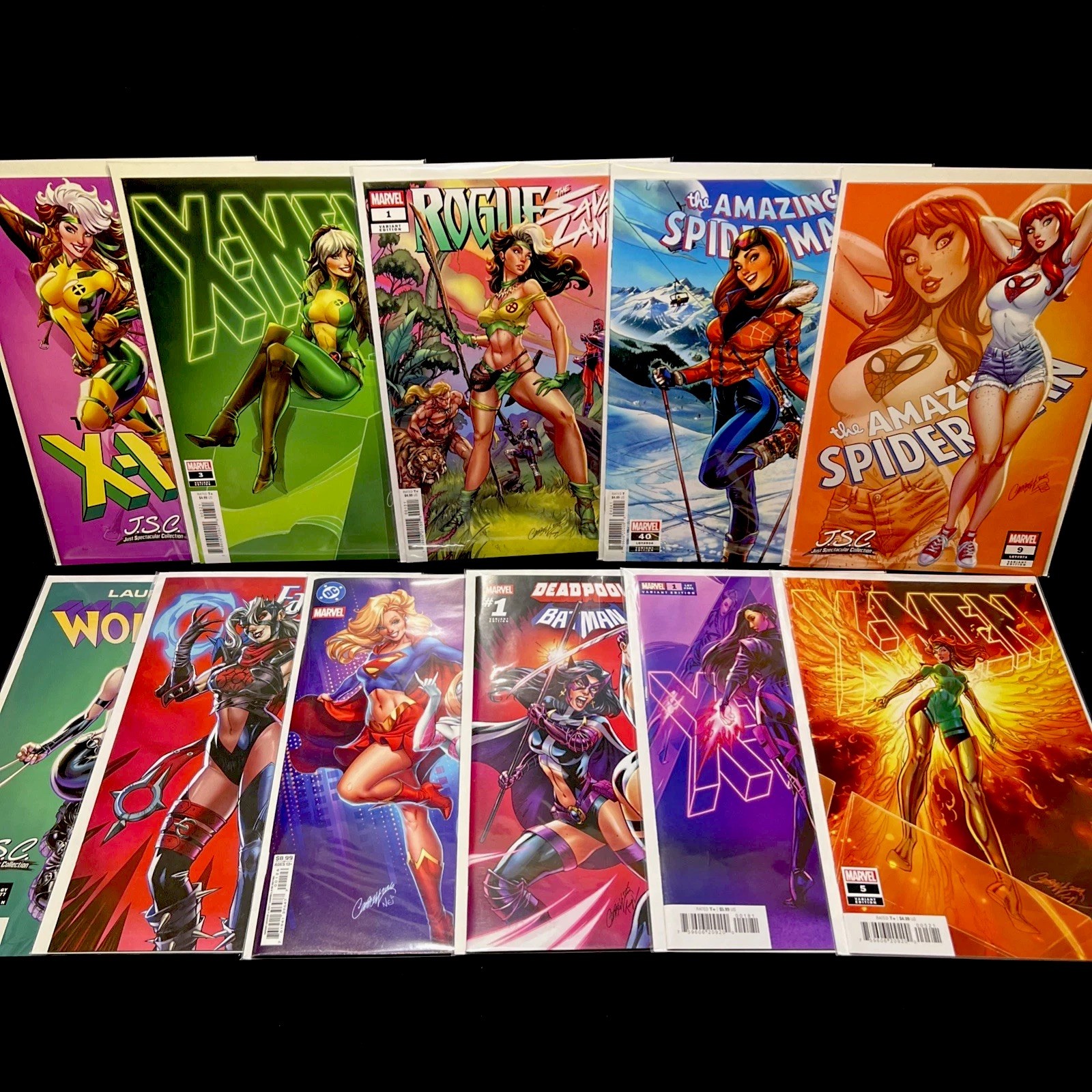 Marvel J Scott Campbell Variant Lot of 11 Rogue Mary Jane Psylocke Gwenpool NM