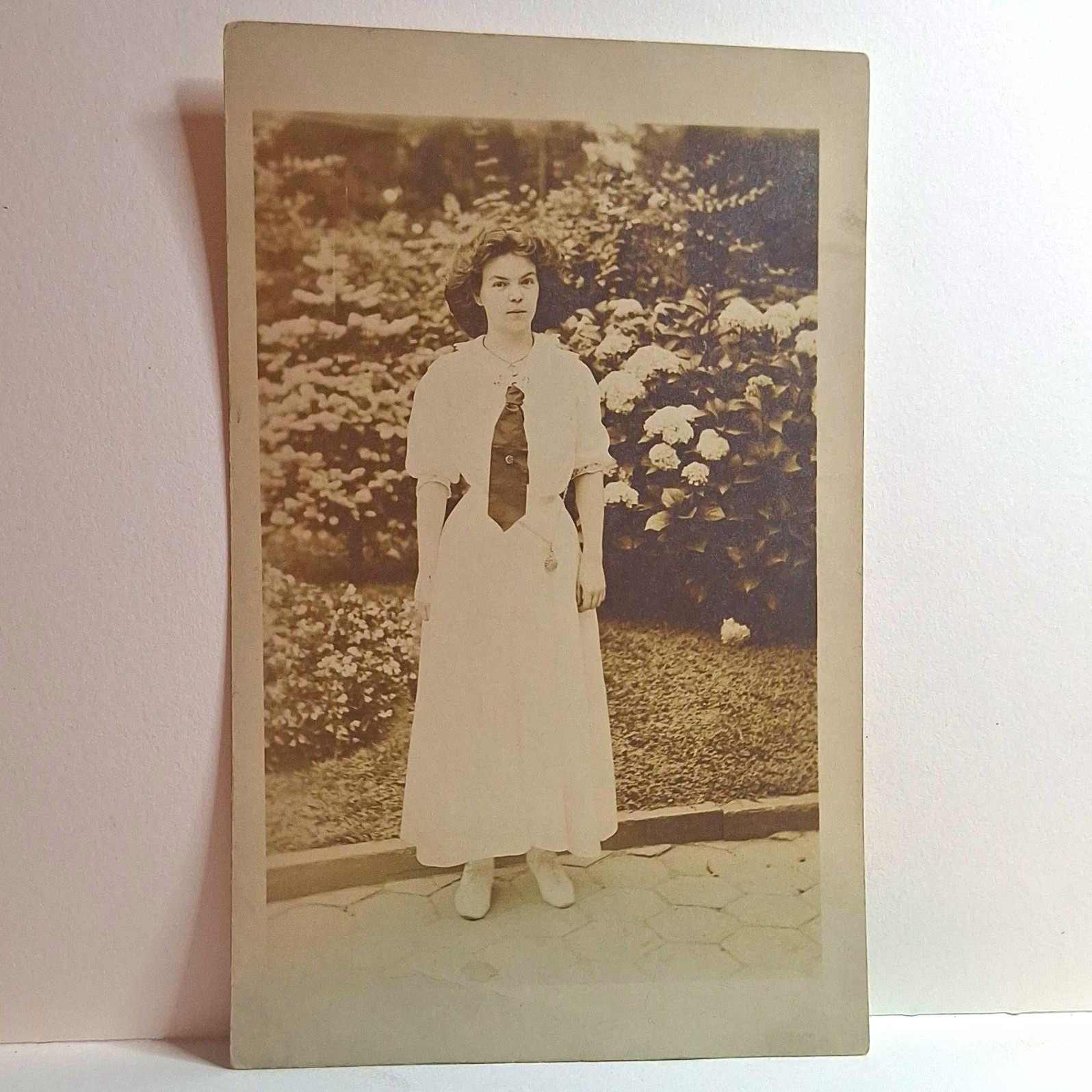 Real Photo RPPC Woman Portrait Outdoors Undivided Back Pre-1907 Unposted