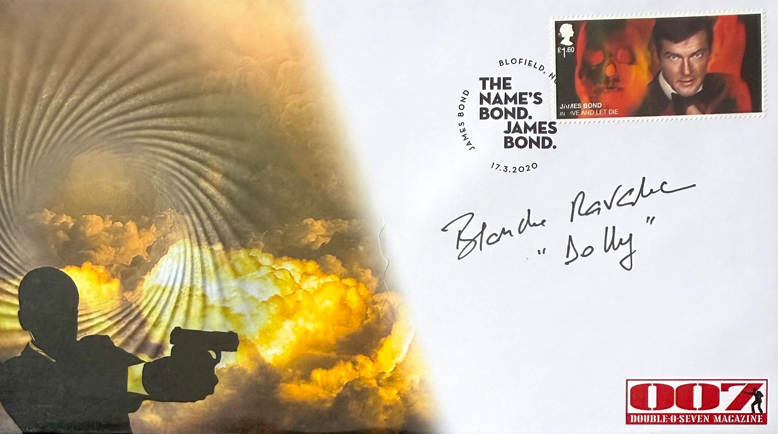 Blanche Ravalec Ltd Edition Hand Signed James Bond 007 FDC First Day Cover & COA