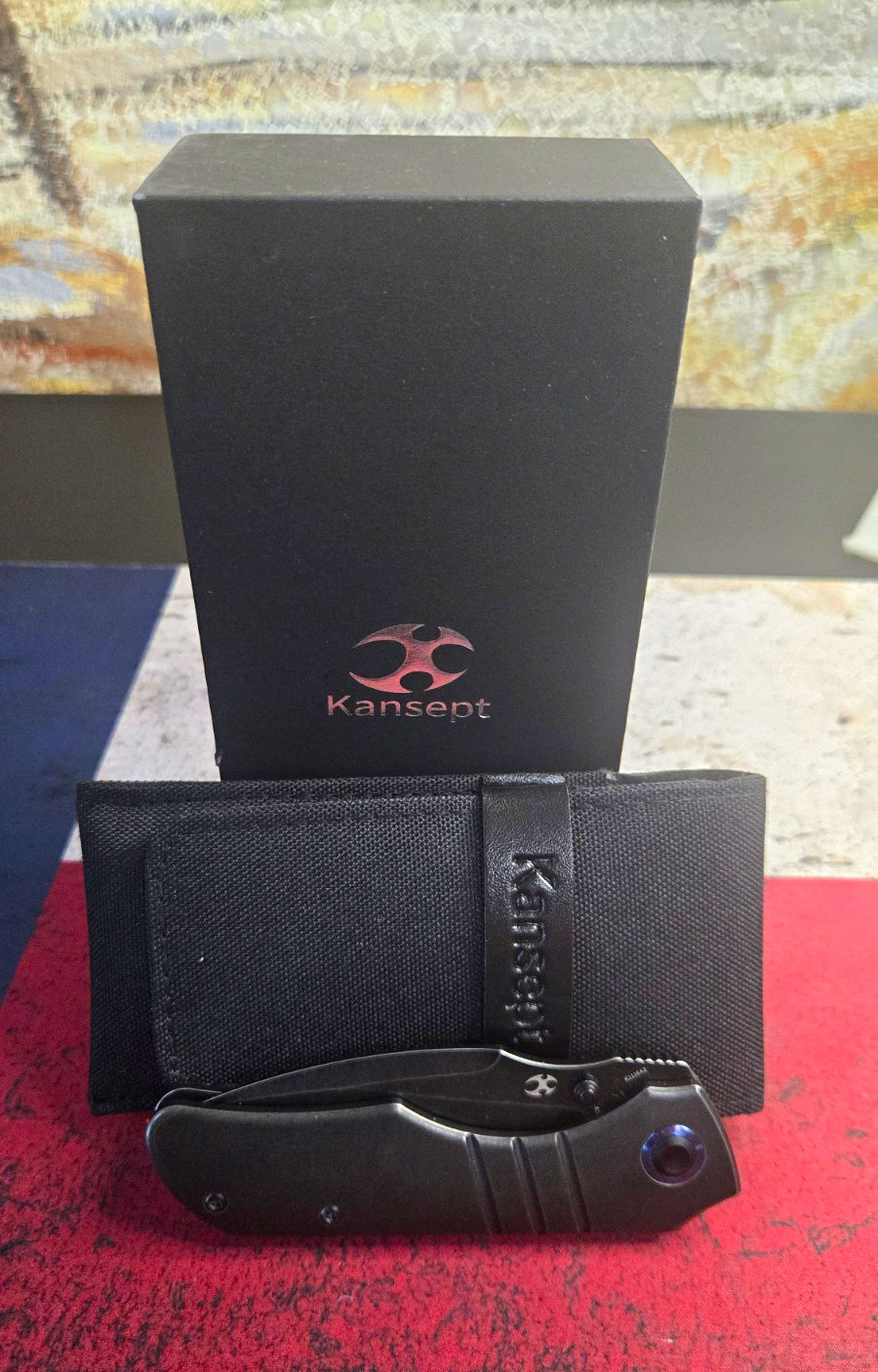 Kansept Mini Lanza K1116A2 CPM 20CV Blackwash Blade Blackwash Titanium