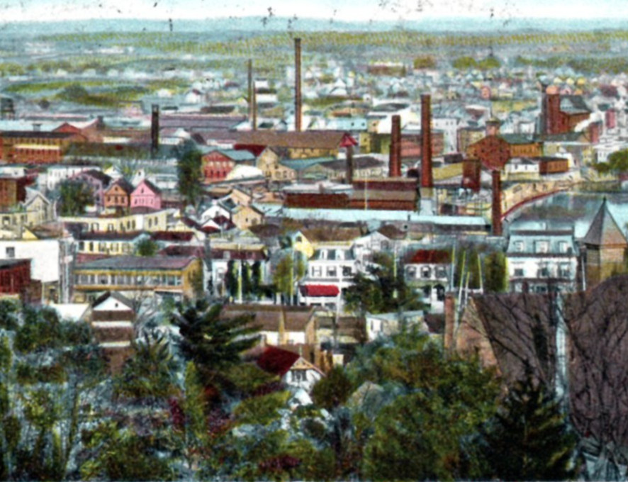 Passaic NJ Postcard Bird's Eye View Postcard