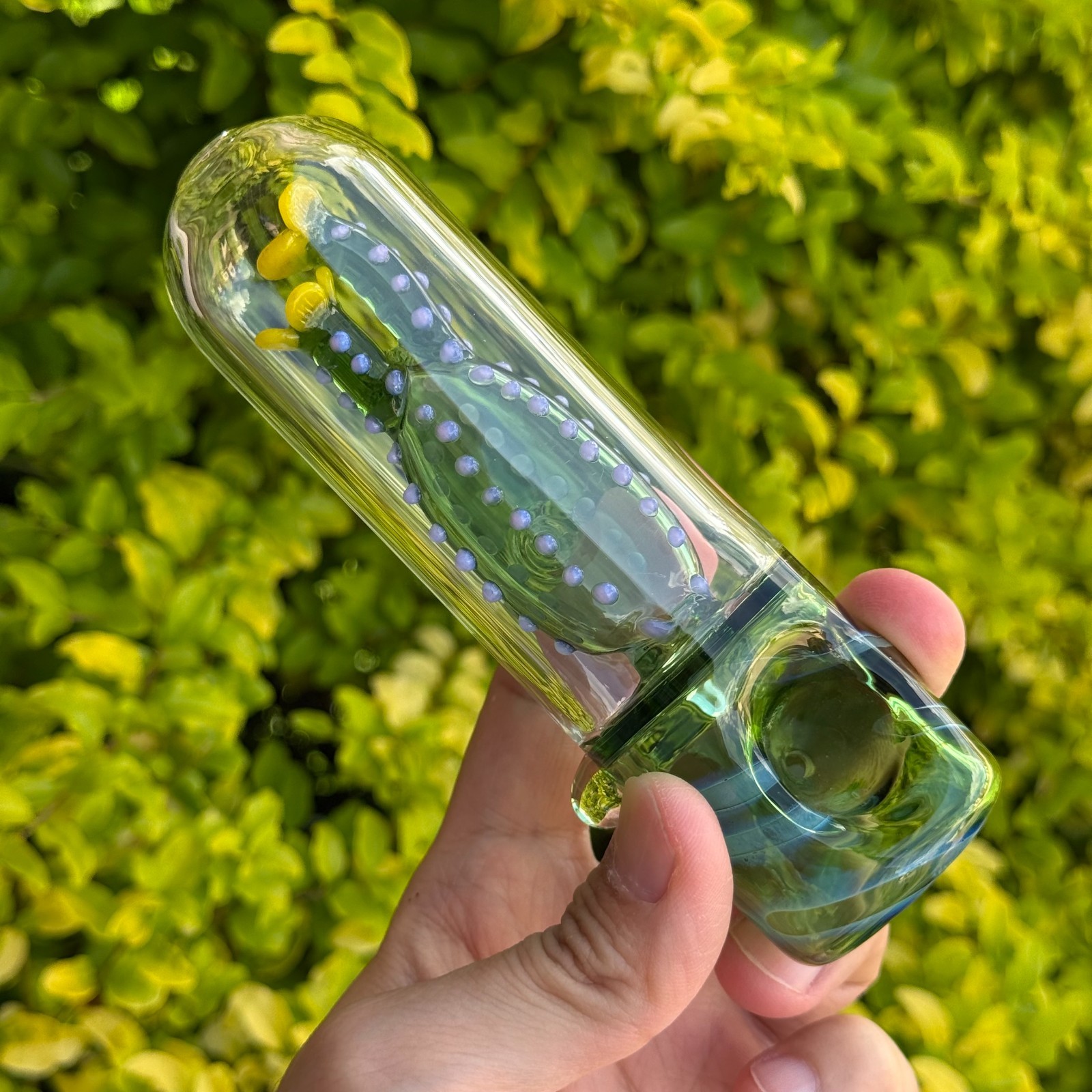Cactus Glass Pipe Smoking Hand Spoon Pipe Tobacco Glass Smoke Bowl Gift