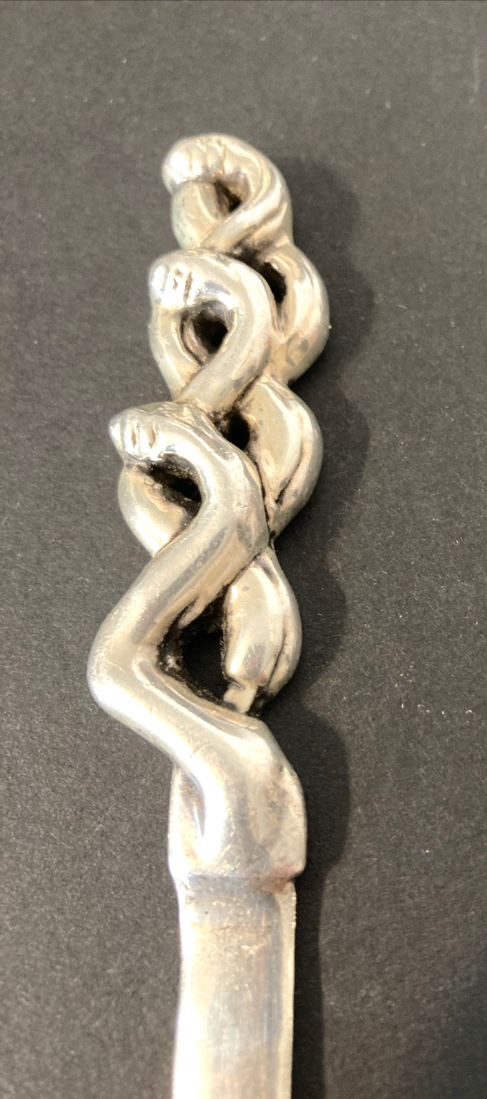 Antique Three Snakes Solid Sterling Silver Letter Opener- 24+g - Unusual