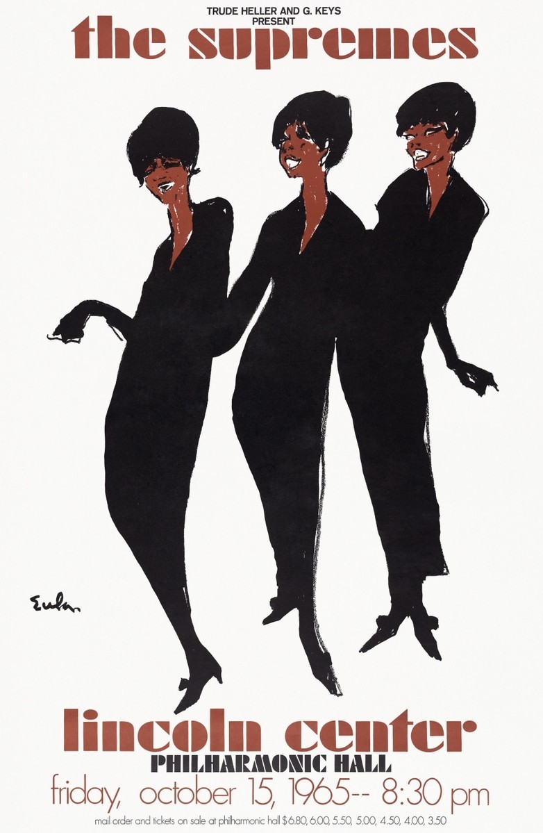 The Supremes at Lincoln Center New York 1965 Advertisement Poster Print