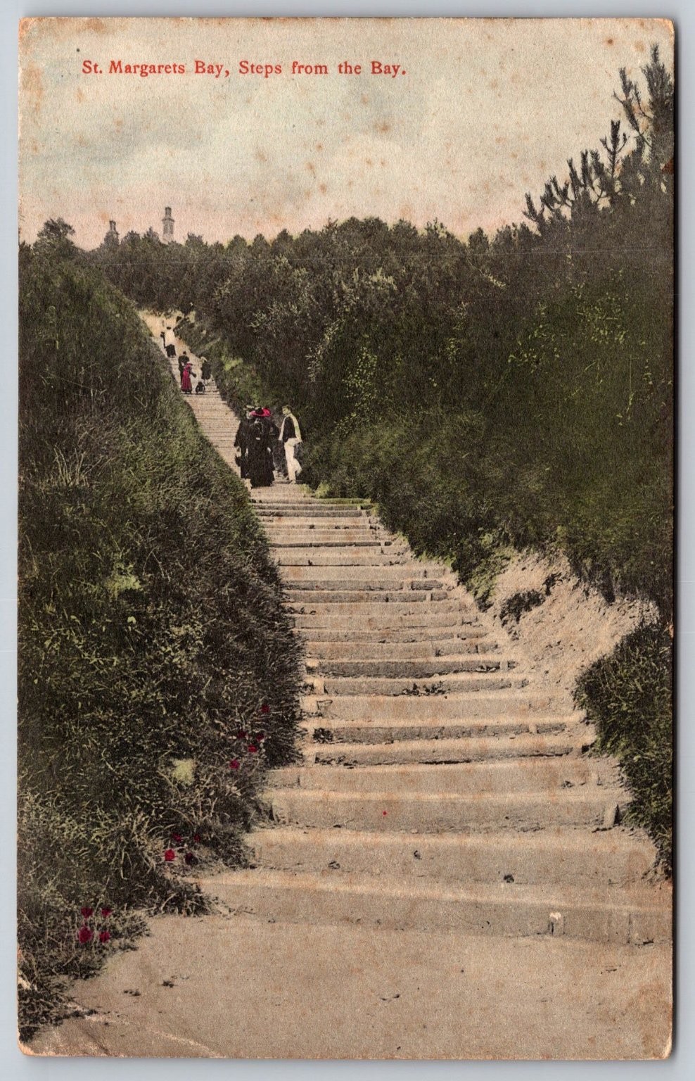 St. Margarets Bay Steps from the Bay Vintage Postcard 1906 Kent England F447 St. Margarets Bay Steps from the Bay Vintage Postcard 1906 Kent England F447