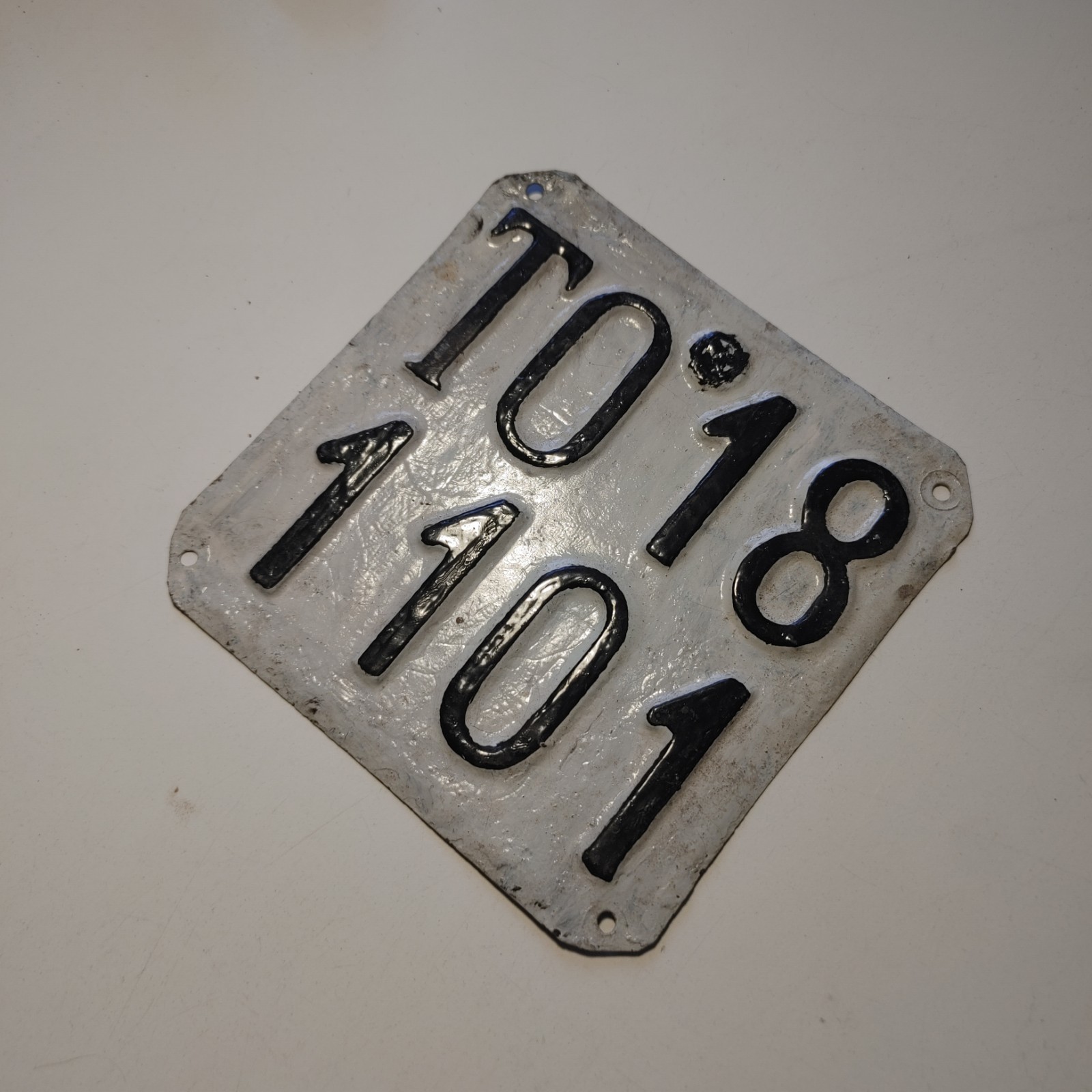 Italy 🇮🇹 Motorcycle License Plate From TORINO. Italian Tag 1958