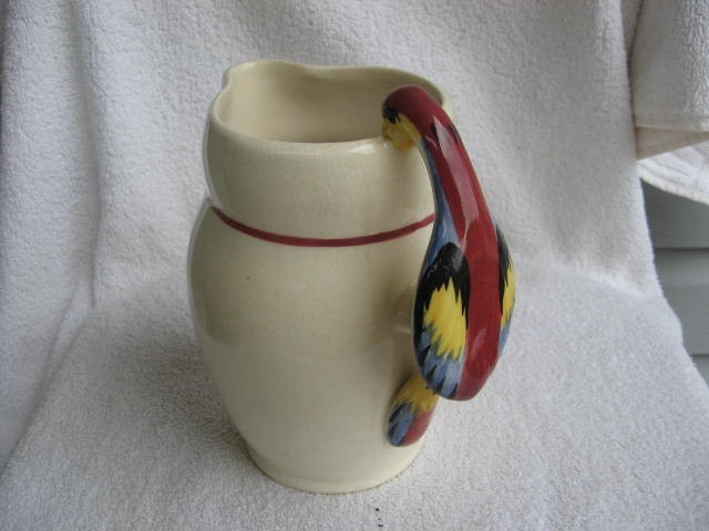 Camark Art Pottery Parrot Handle Pitcher-#131 U.S.A. Impressed Mark-Pristine