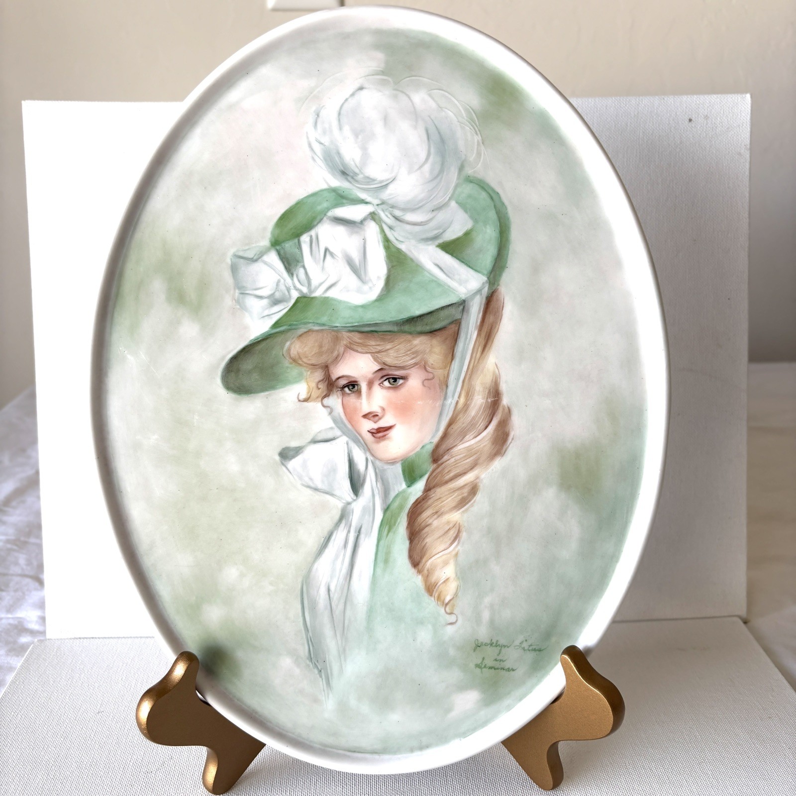 Platter or wall plate Gerold Porzellan Bavaria W. Germany Hand Painted Vintage 