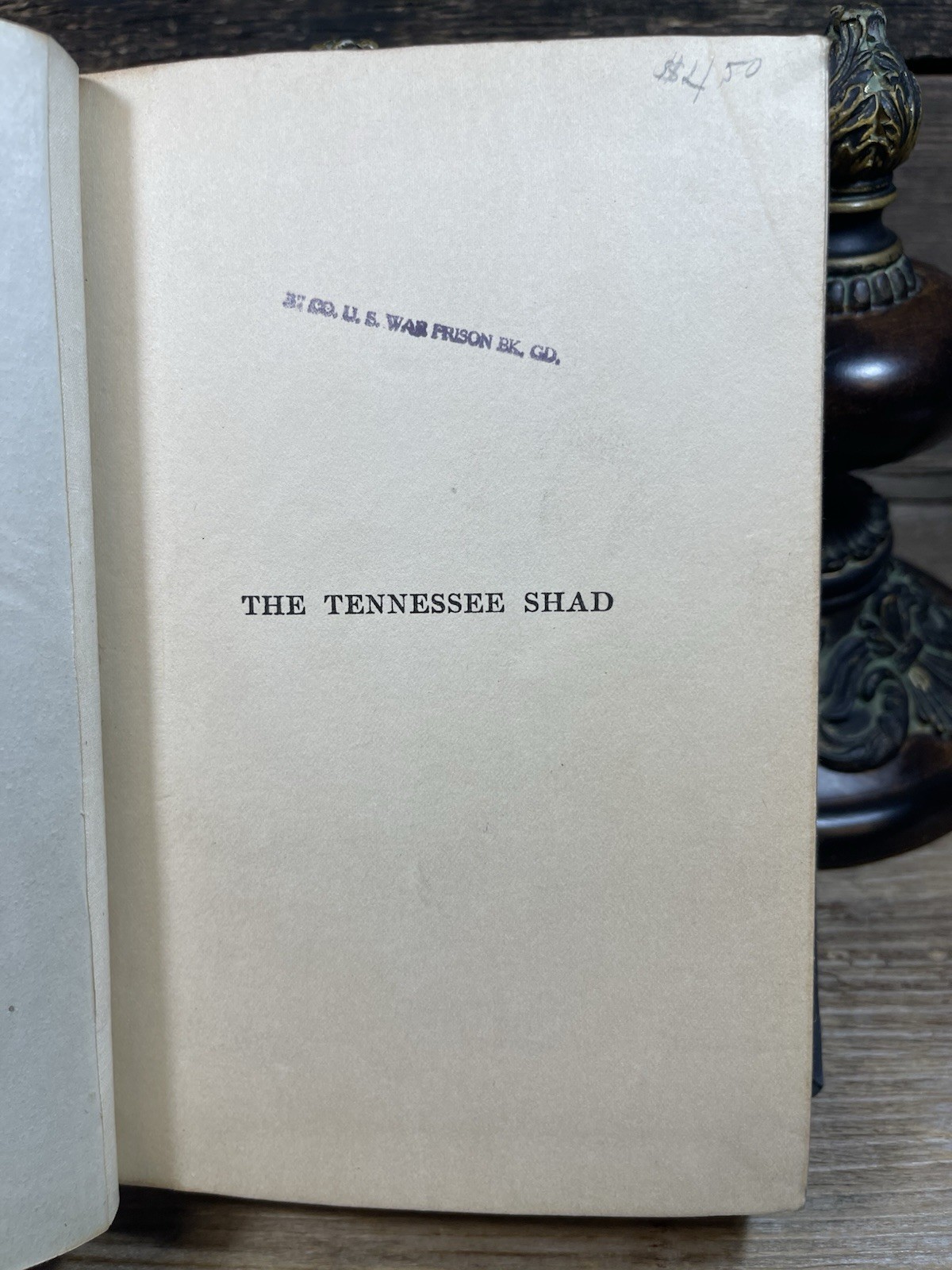 1911 The Tennessee Shad Owen Johnson WWI Fort Douglas POW Guard Library Stamp
