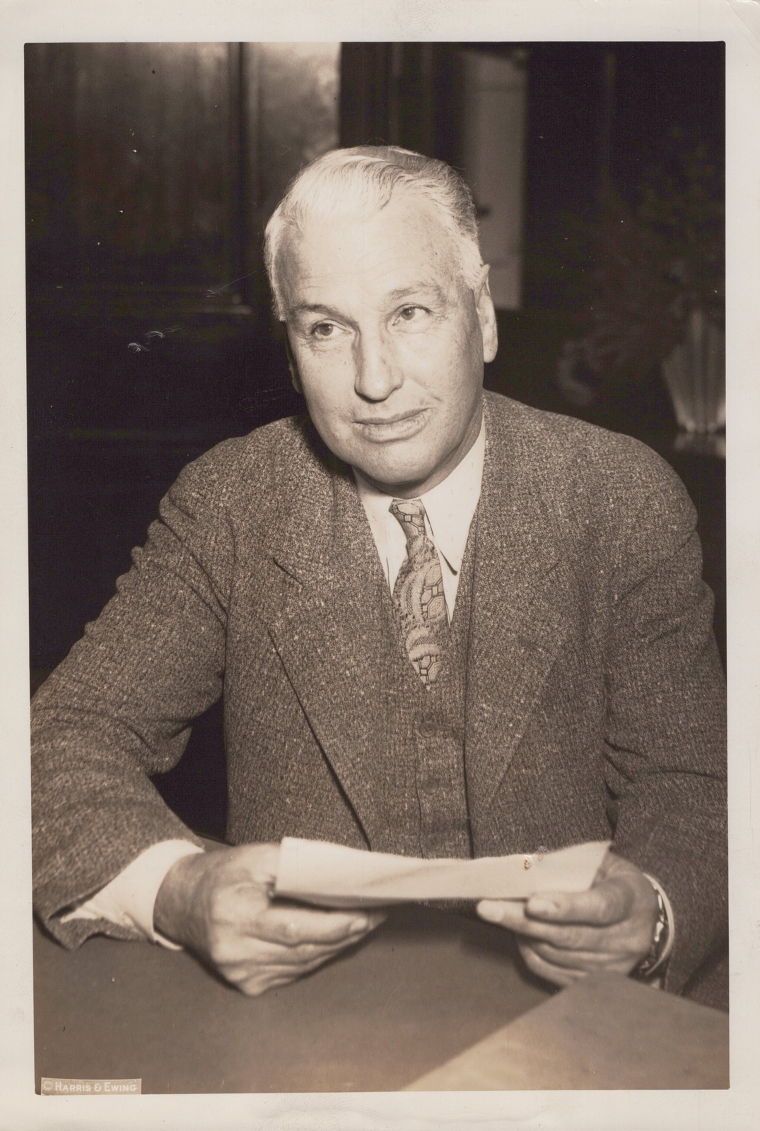 Senator Guy M. Gillette Iowa Washington Portrait 1937 - Original Press Photo