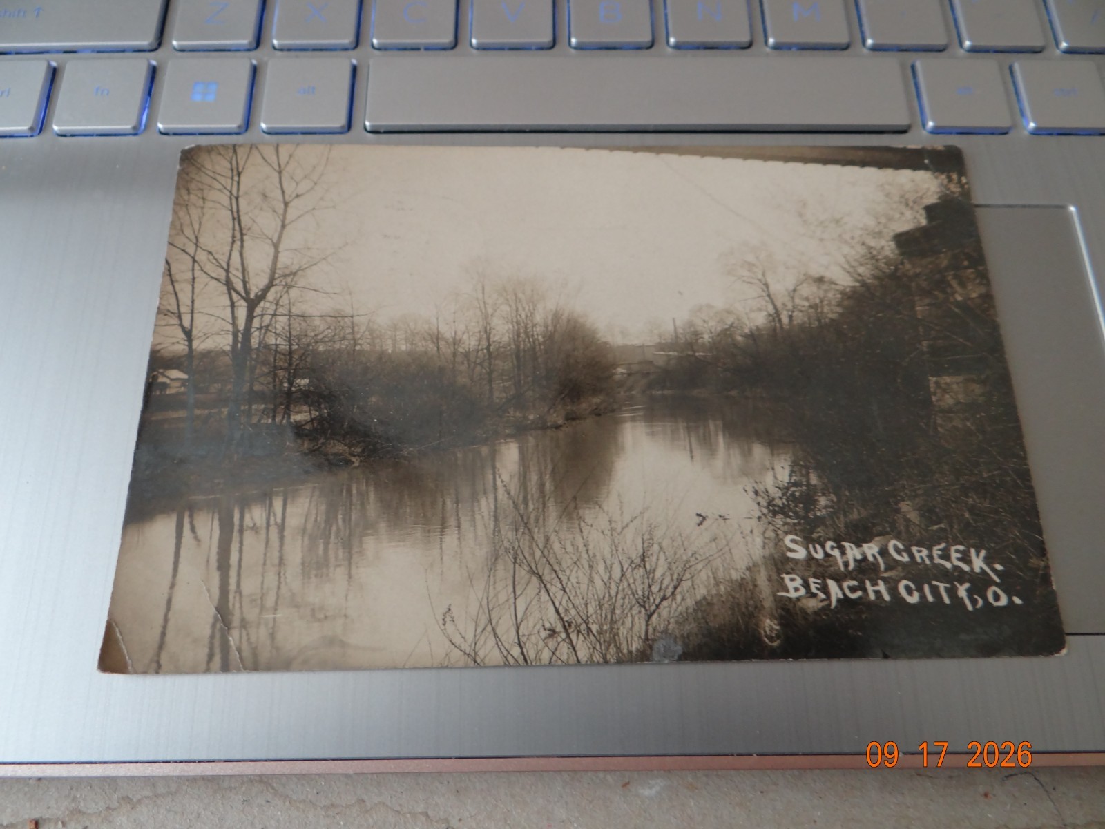 1909 Postcard Sugar Creek Beach City Ohio RPPC