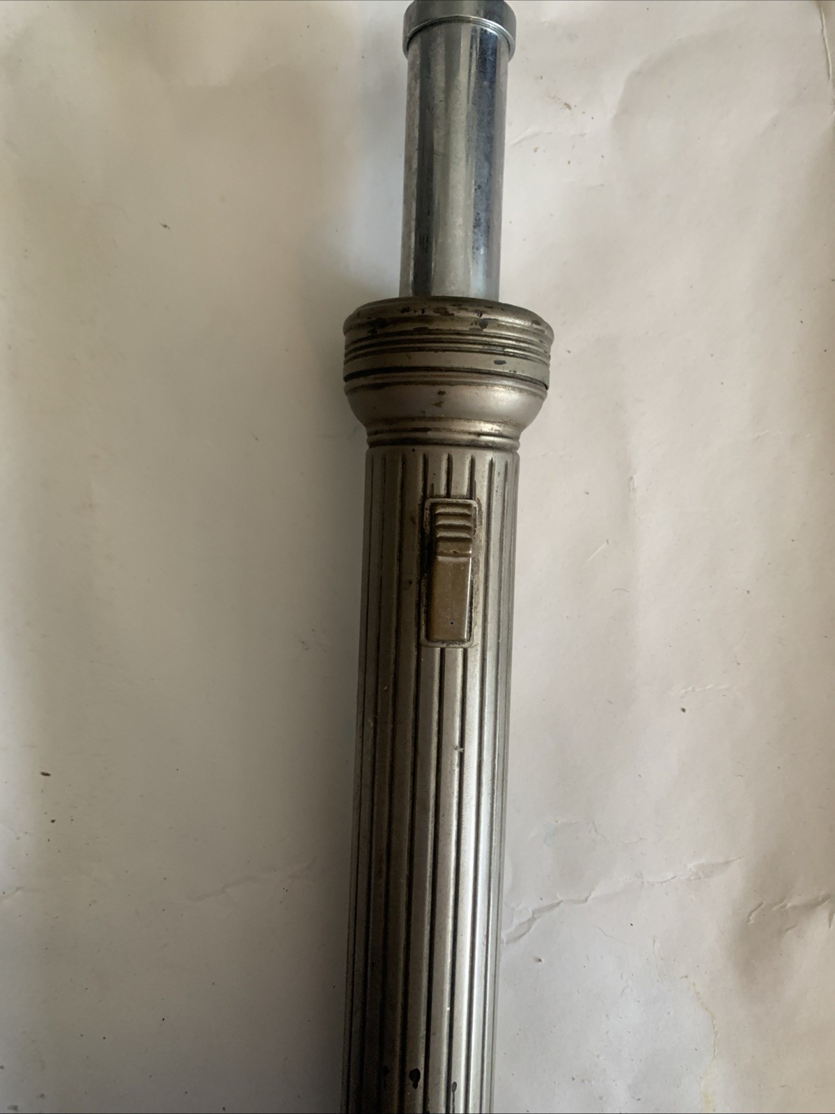 RARE Vintage  Antique Art Deco Bullet Flashlight Homart Torpedo Chrome Brass
