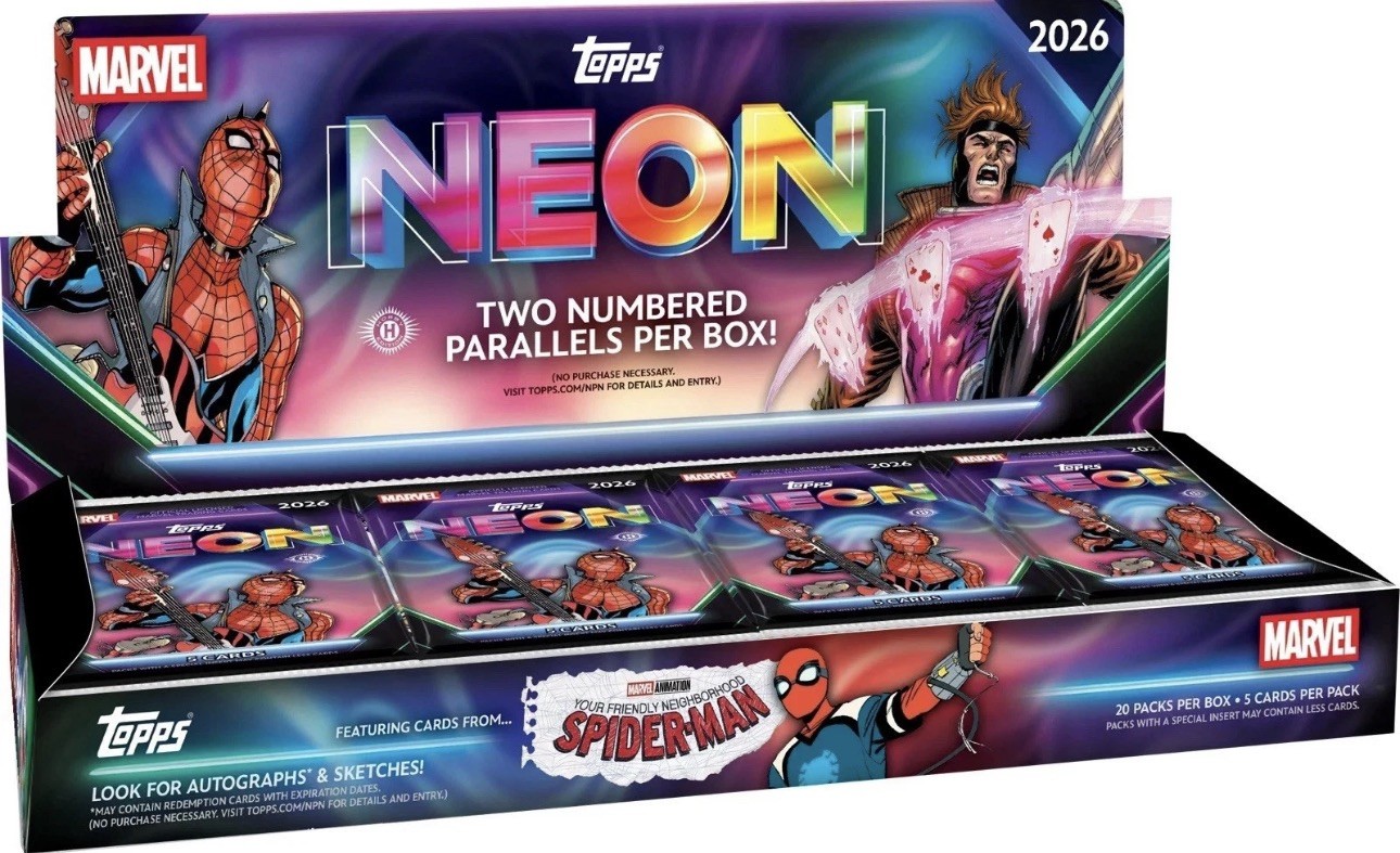 2026 TOPPS NEON MARVEL HOBBY BOX (100 Cards) Disney Brand New Sealed Presale QTY 2026 TOPPS NEON MARVEL HOBBY BOX (100 Cards) Disney Brand New Sealed Presale QTY