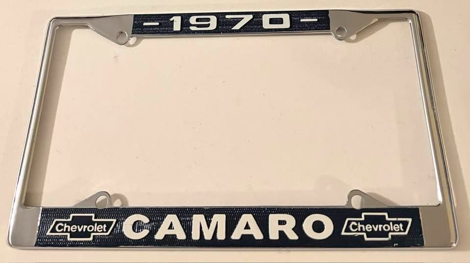 Vintage 1970 Chevrolet Camaro Booster License Plate Frame SS RS Z28 Chevy
