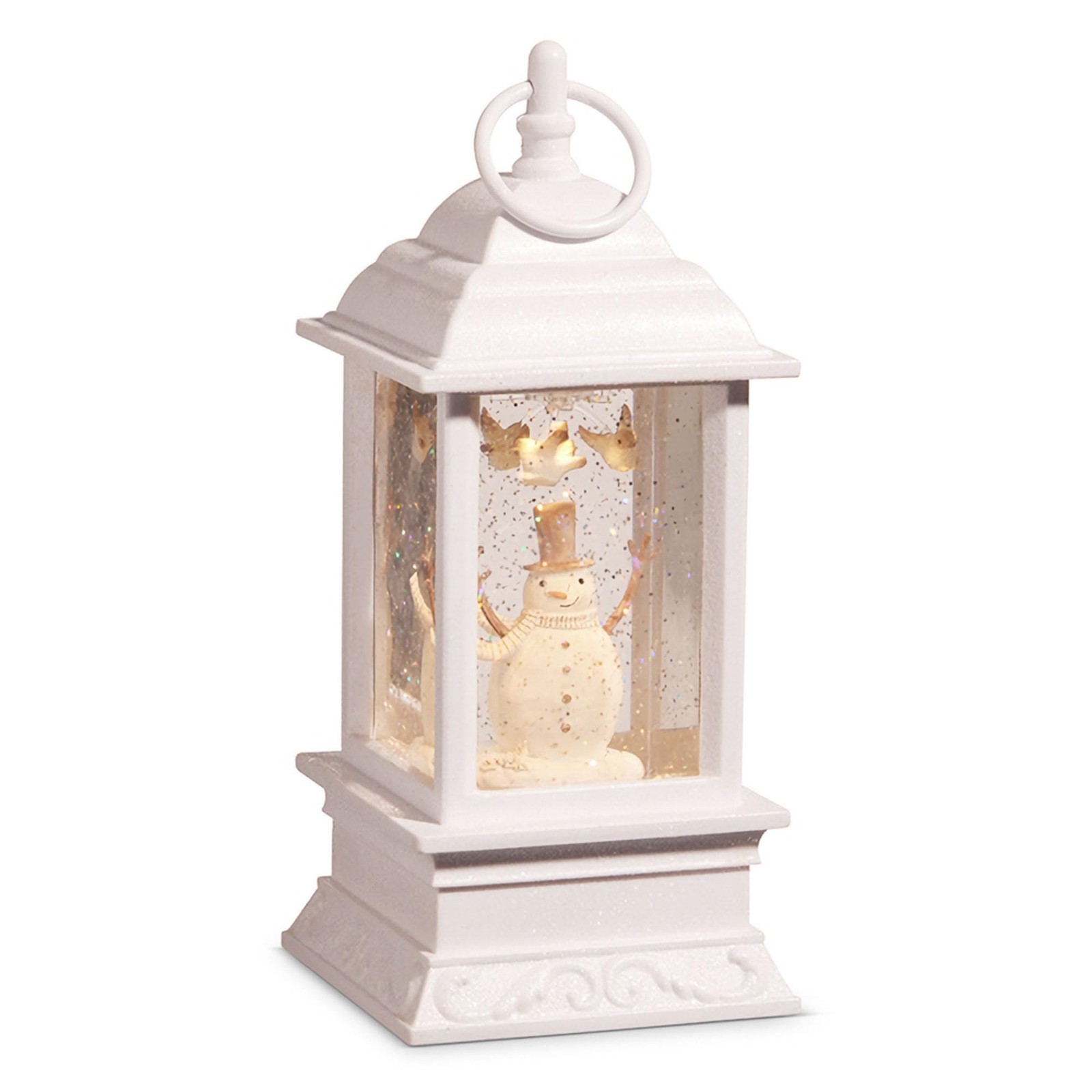 Raz Imports Whimsical Snowman Animated Lighted Water Lantern, 9.25-inch Height