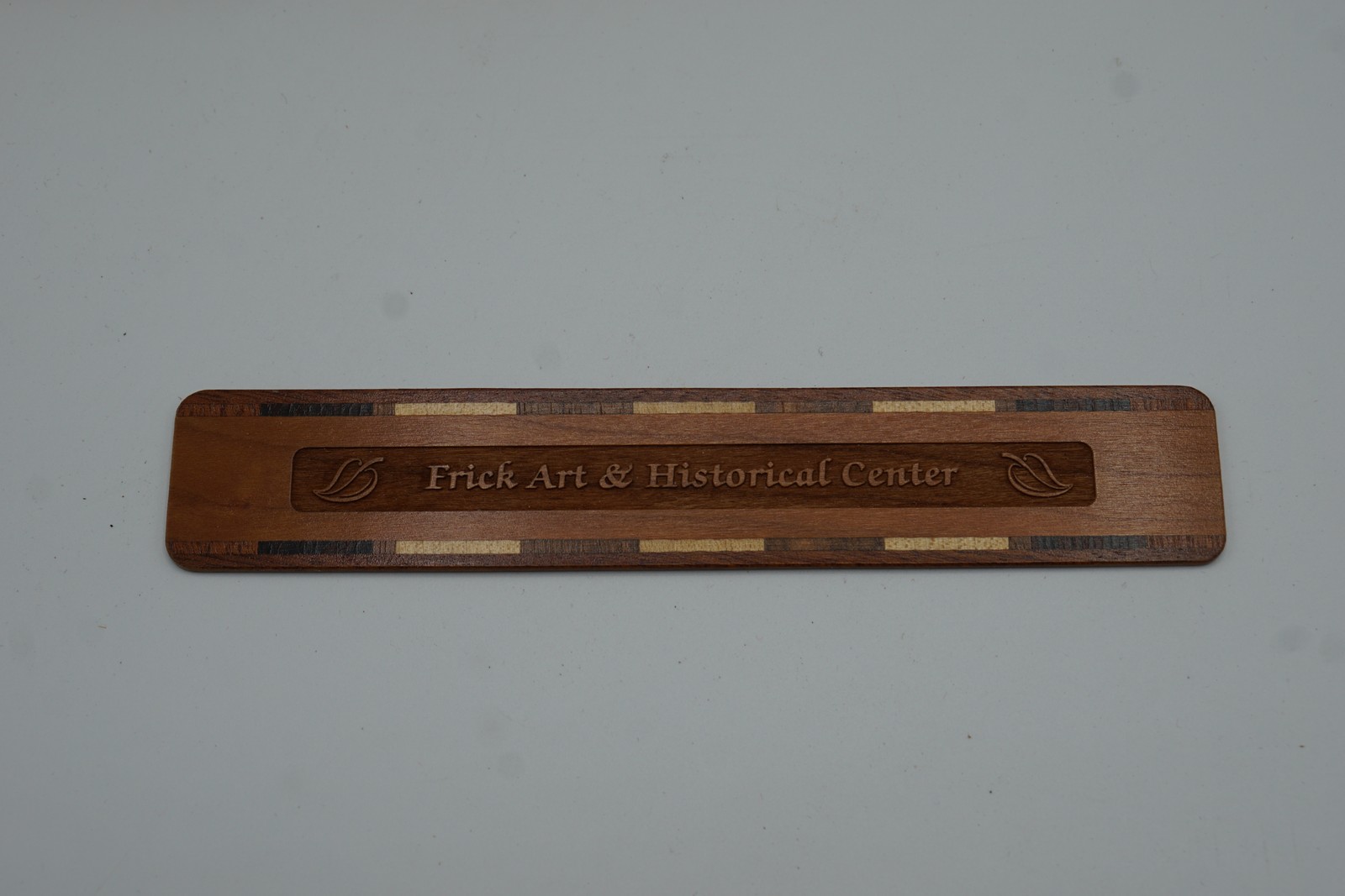 Vintage Frick Art & Historical Center Wooden Bookmark Inlay Wood Souvenir Vintage Frick Art & Historical Center Wooden Bookmark Inlay Wood Souvenir