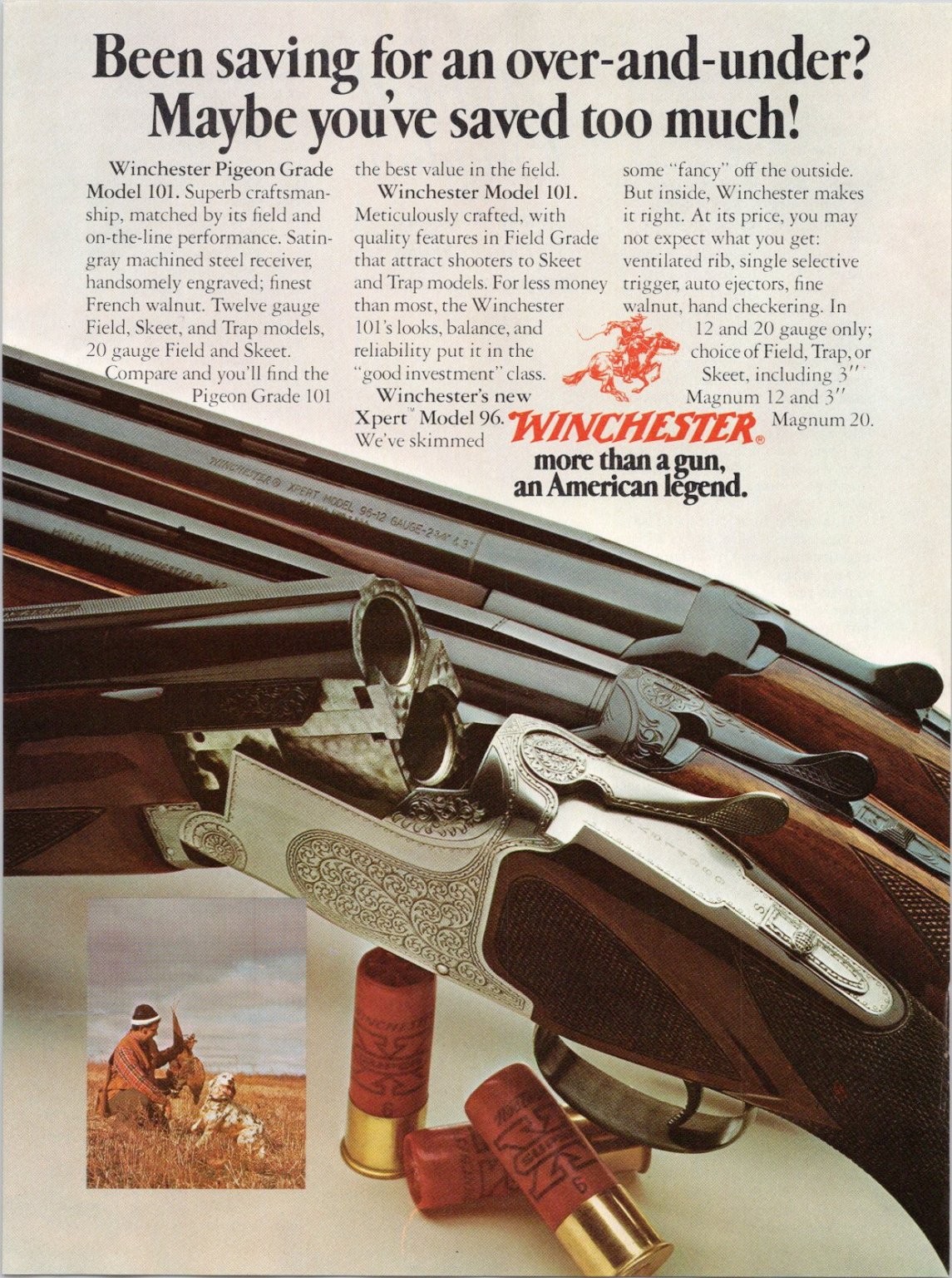 Winchester Model 101 Shotgun Vintage 1970s Magazine Print Ad Collectible Winchester Model 101 Shotgun Vintage 1970s Magazine Print Ad Collectible