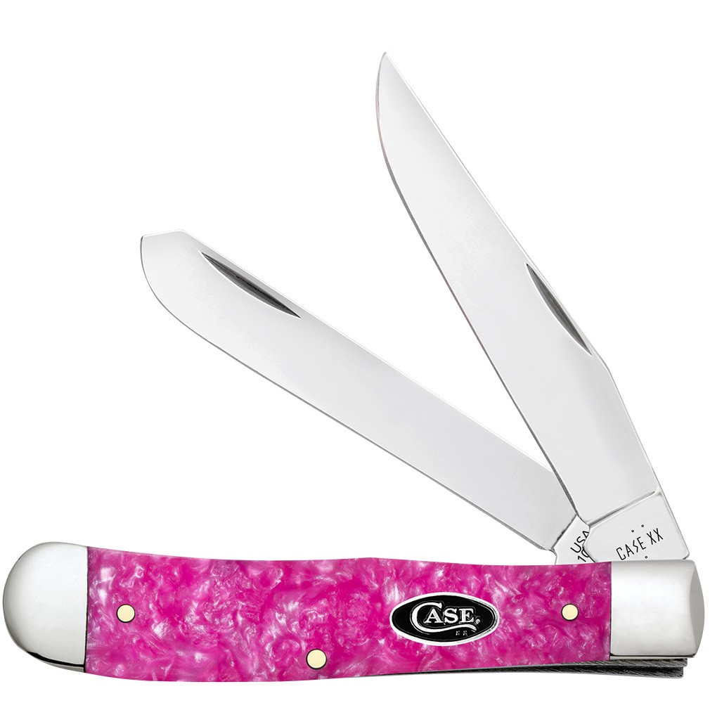 Case XX Knives Kirinite Pink Crackle Trapper Item #16160 (10254 SS) 4 1/8 Length