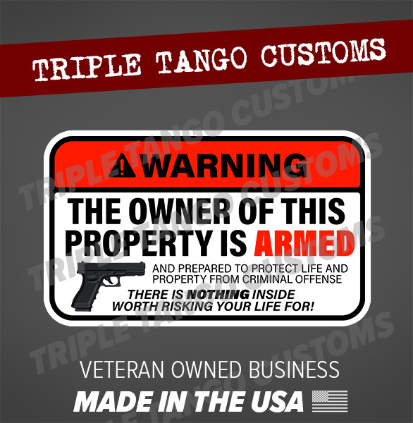 Second Amendment WARNING STICKER Worth Life Risking Property Armed Second Amendment WARNING STICKER Worth Life Risking Property Armed