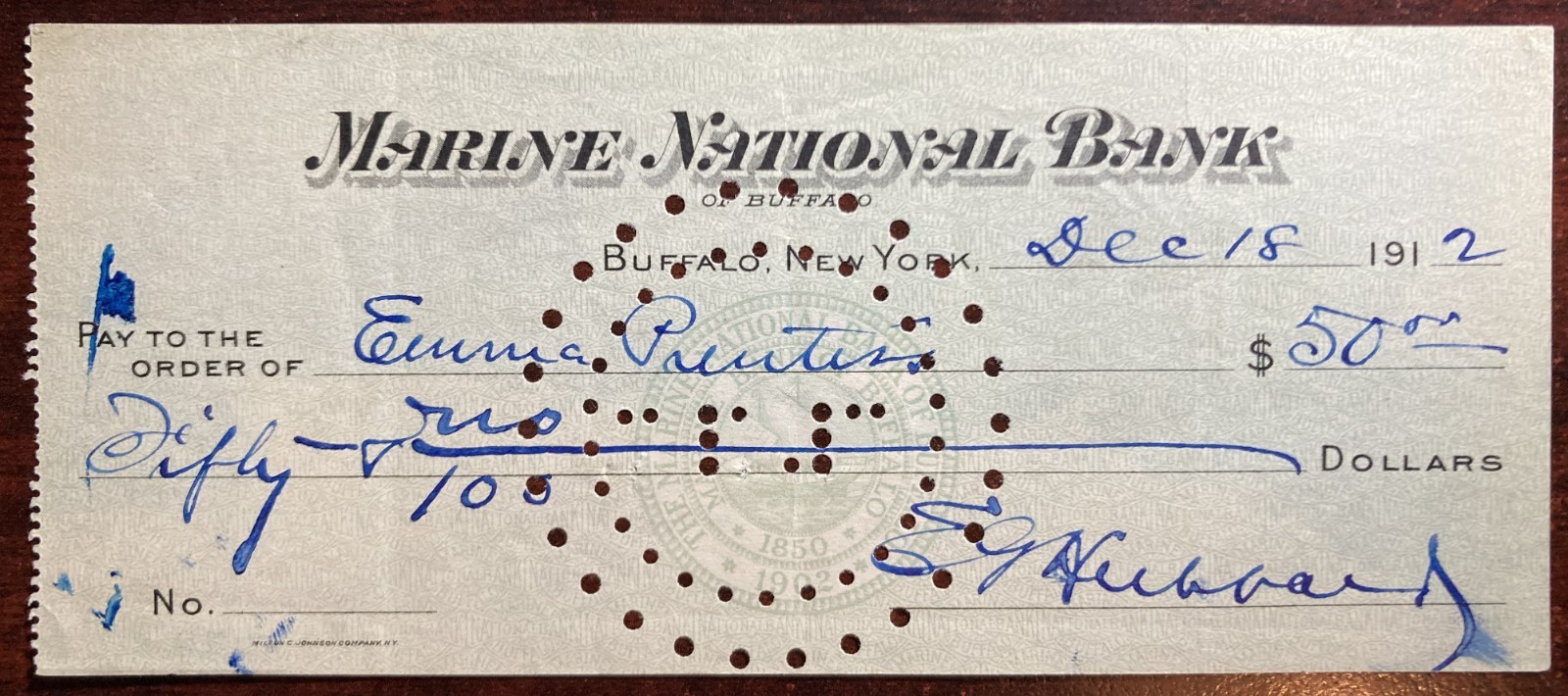 ELBERT HUBBARD-Document Signed-Writer-Publisher-\