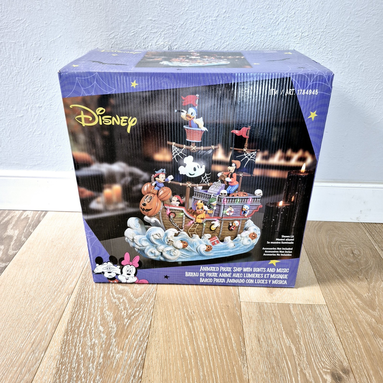 Disney Halloween Pirate Ship with Lights Music Animation New in Box 