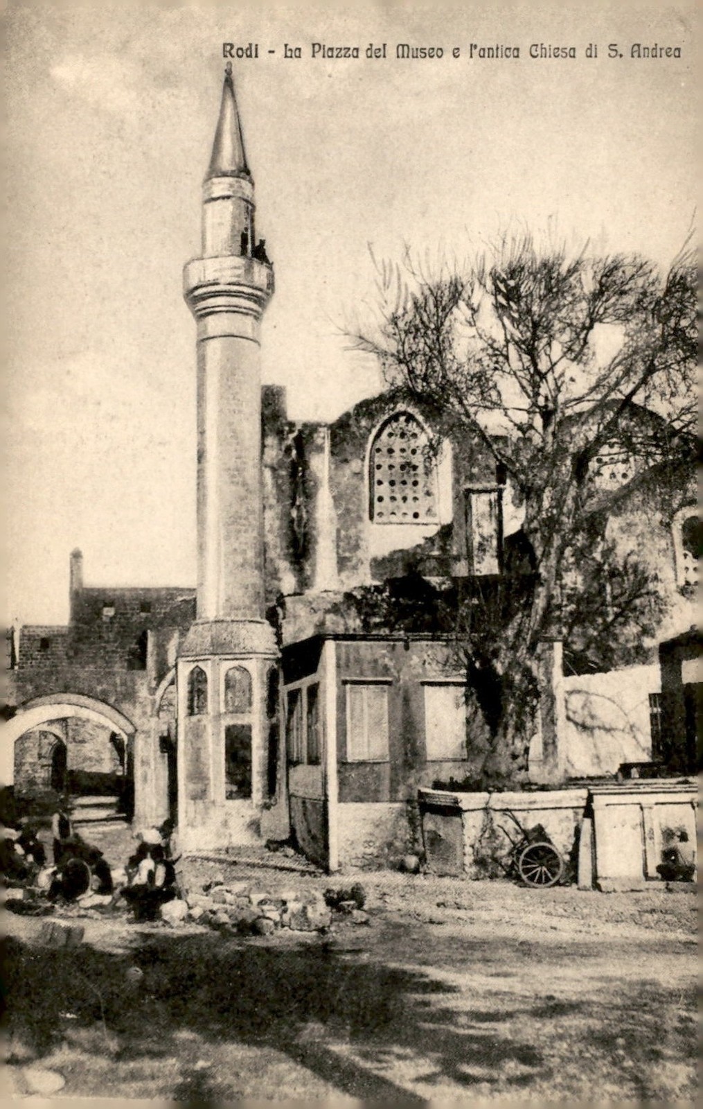 Rodi: Piazza del Museo e Chiesa di S. Andrea Postcard