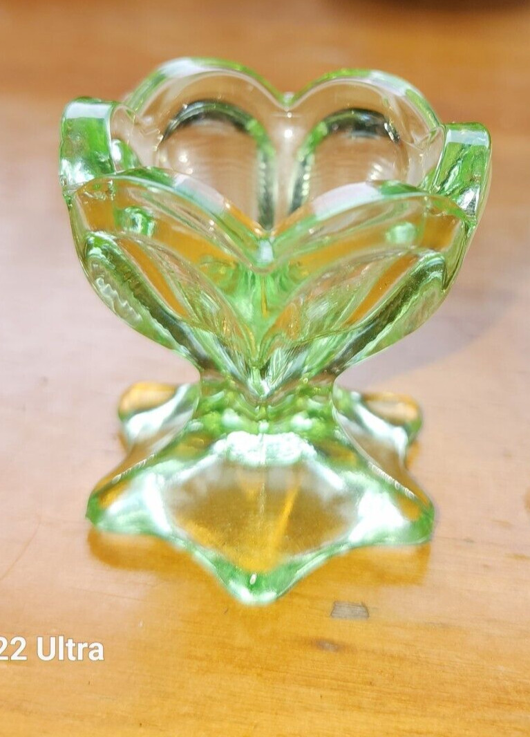 Tulip Key Lime Salt Cellar Wilkerson Glass Black Light Shines Orange Tulip Key Lime Salt Cellar Wilkerson Glass Black Light Shines Orange