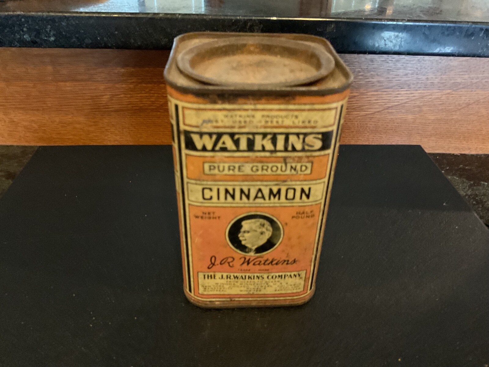 Older VTG Watkins Spice Tin Cinnamon 1/2 lb size T-8