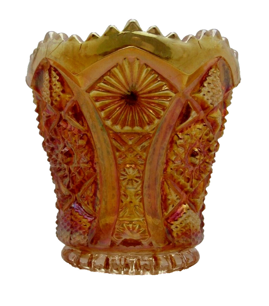 Imperial Glass Marigold Carnival Bellaire Vintage Toothpick Holder #505 USA #1