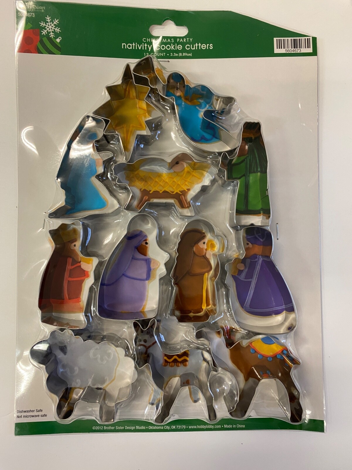 Christmas Nativity Metal Cookie Cutter Set of 12 Baby Jesus Kings Mary Joseph