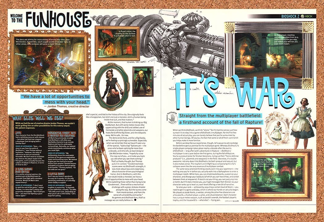 Bioshock 2 Xbox 360 Original 2008 Print Ad Authentic Video Game Review Promo 1 Bioshock 2 Xbox 360 Original 2008 Print Ad Authentic Video Game Review Promo 1