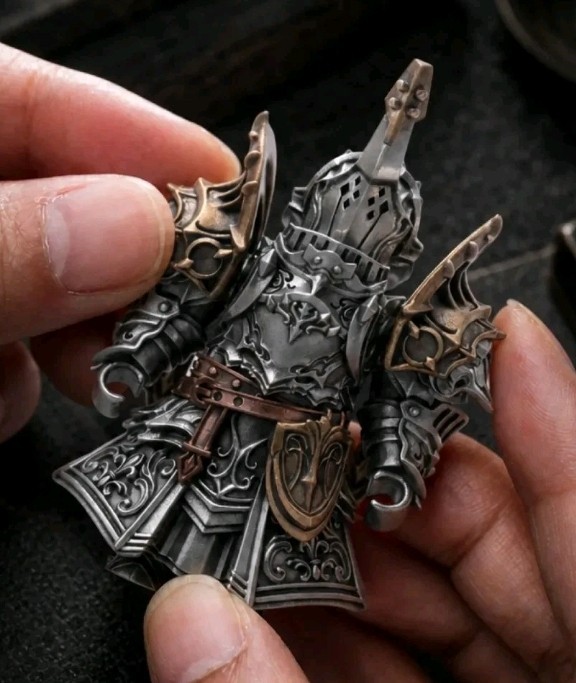 Bastion Knight Figurine, Magnetic Action Figure, Metal Toy for Adults Bastion Knight Figurine, Magnetic Action Figure, Metal Toy for Adults