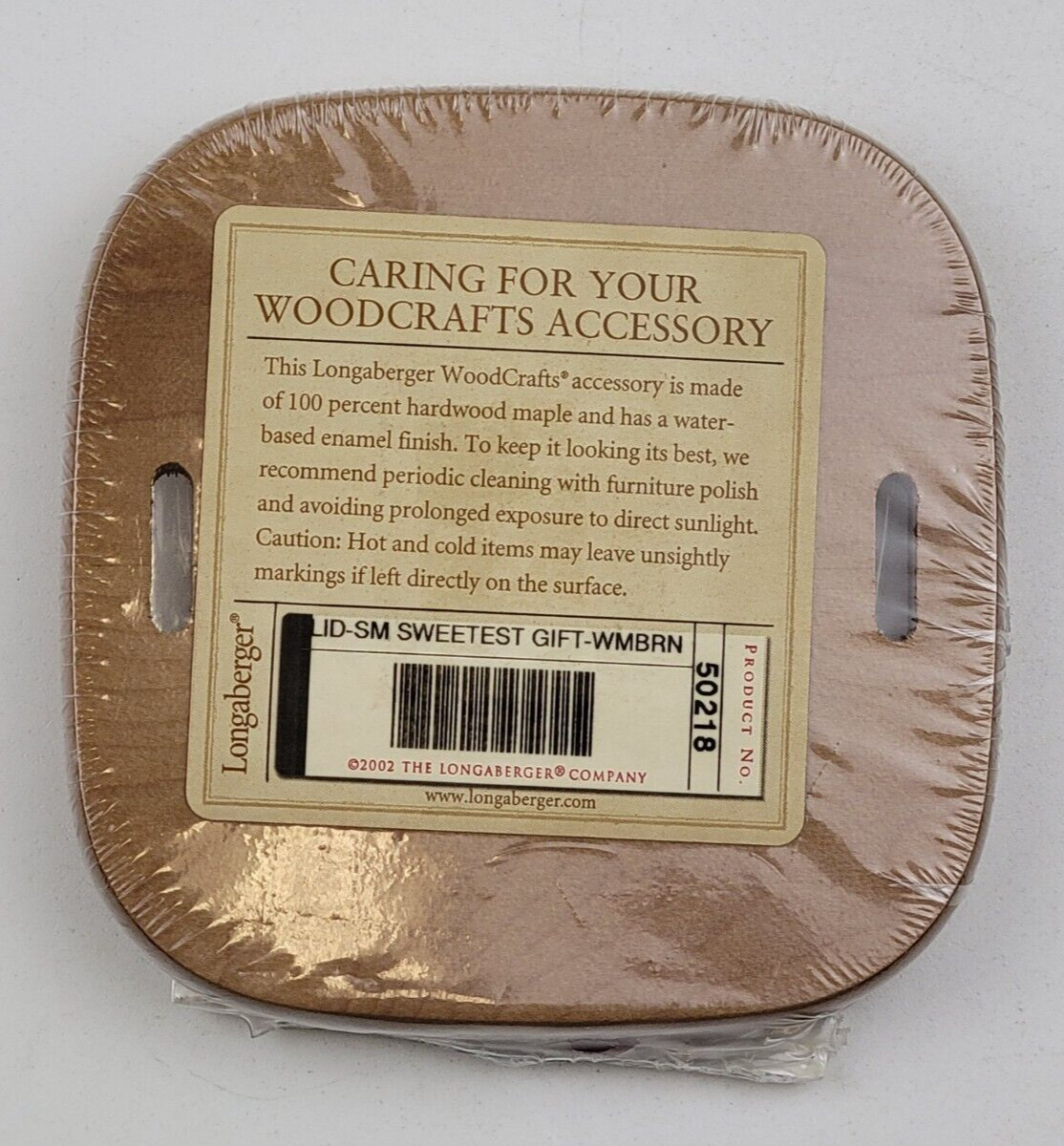 NEW Longaberger 2002 Small Sweetest Gift Basket Mulberry Booking Wood Lid #50218