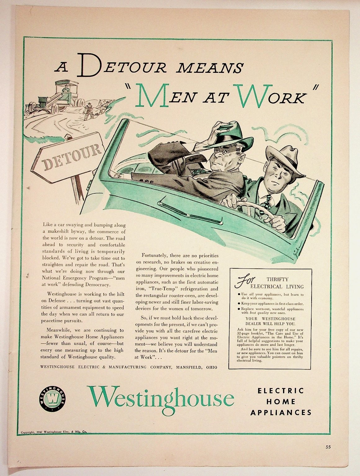 1942 Westinghouse Ad WWII 1942 Westinghouse Ad WWII