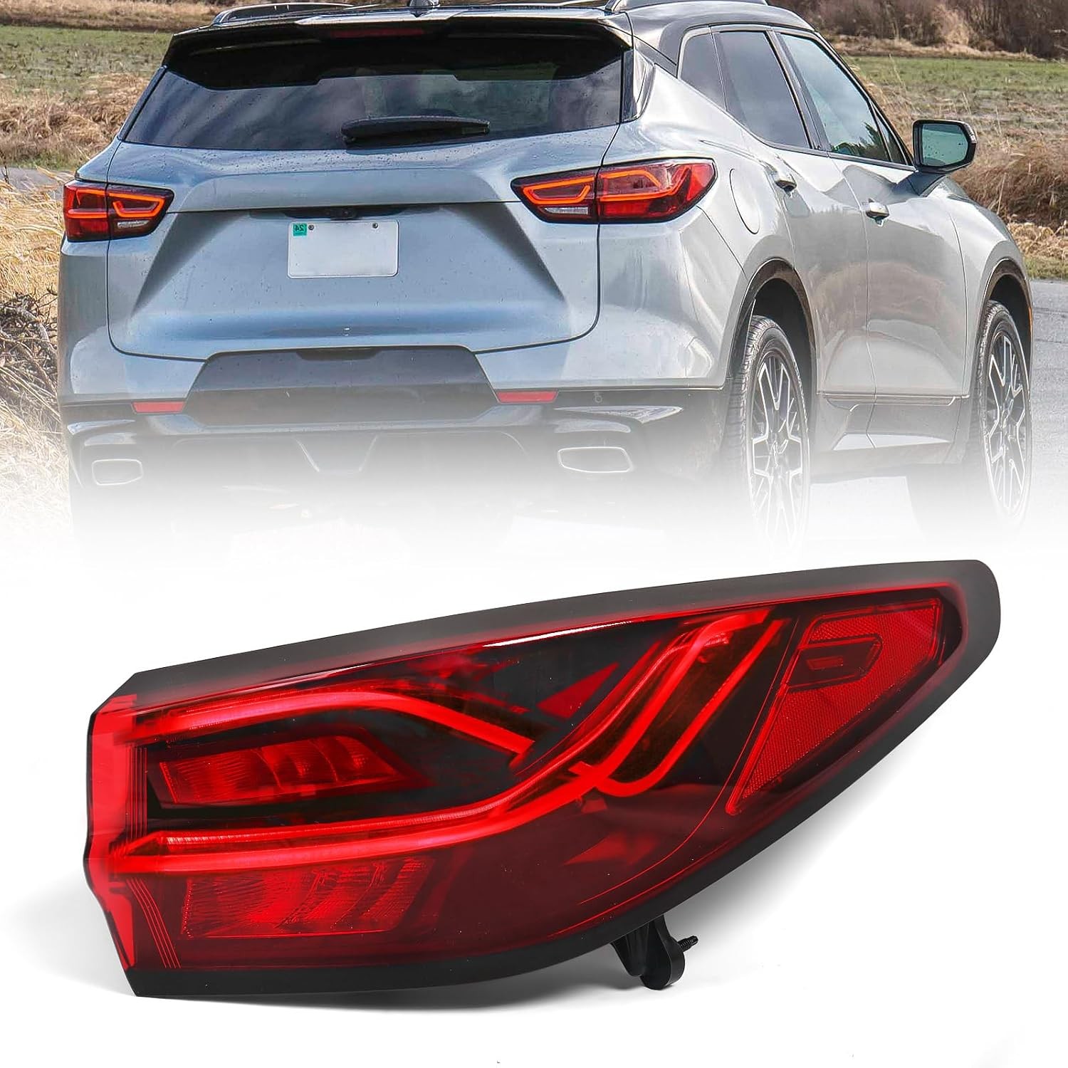 Huray Right Full LED Outer Tail Light for Chevy Blazer 2023 2024 2025 RH