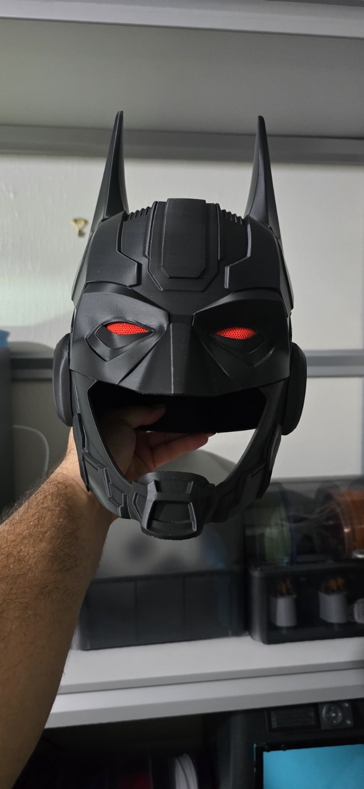 BATMAN Helmet 3d Printed FULLY Wearable Medium Size