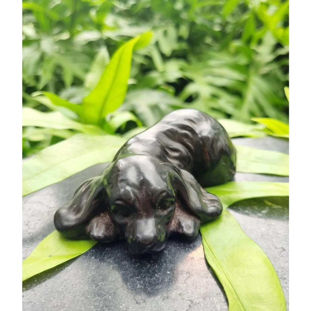Resin English Cocker Spaniel Figurine, Brown Dog Statue, 10cm, Home & Garden Dec