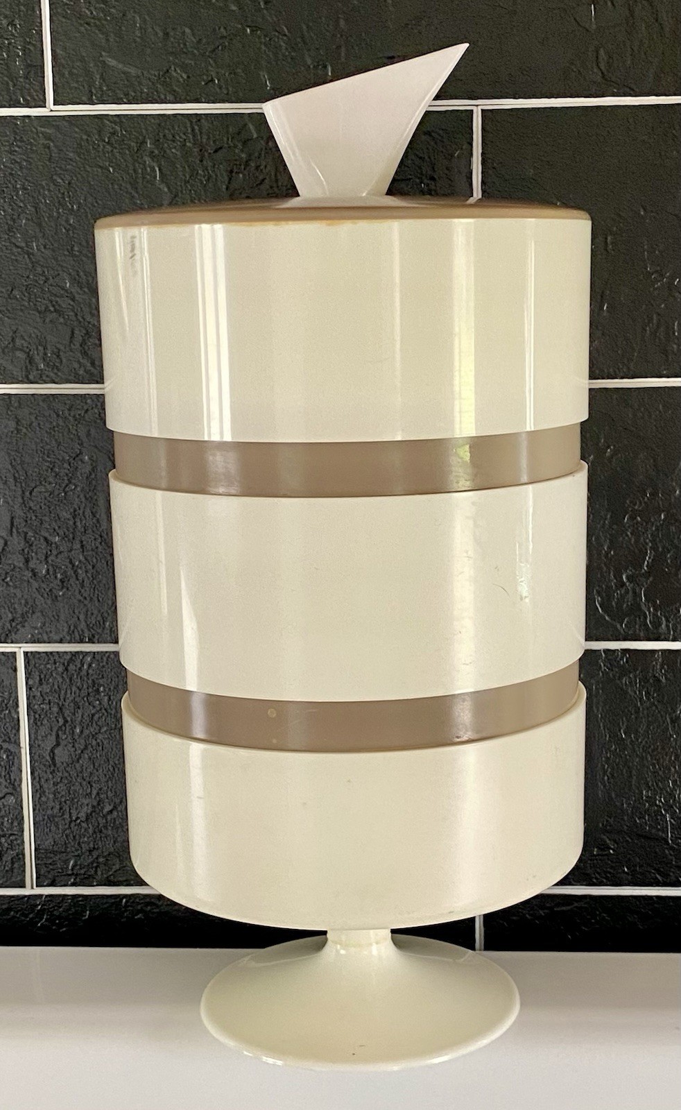 MCM Sterilite Stacked Canister 1970s MCM Sterilite Stacked Canister 1970s