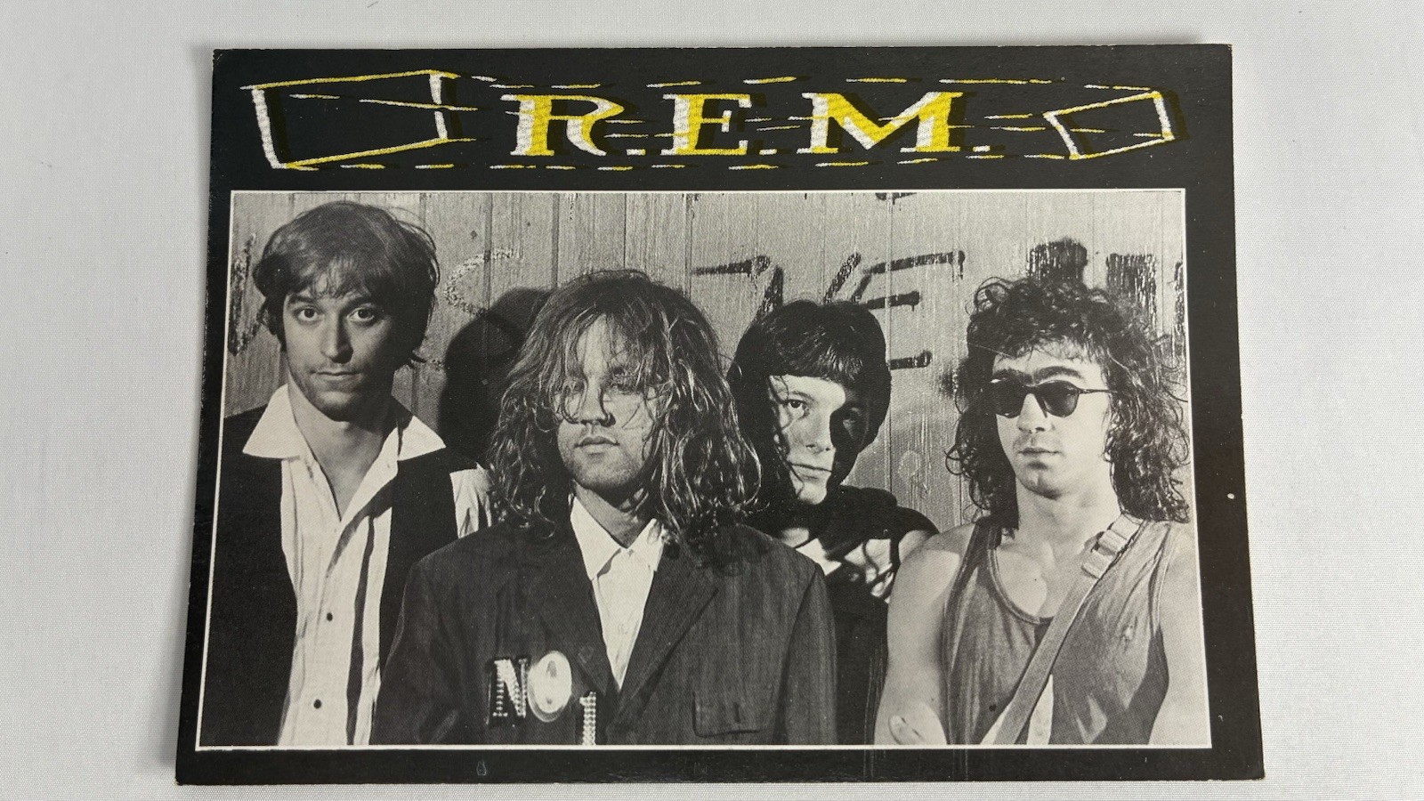 Vintage R.E.M. Damaged Goods Postcard 1985 Michael Stipe