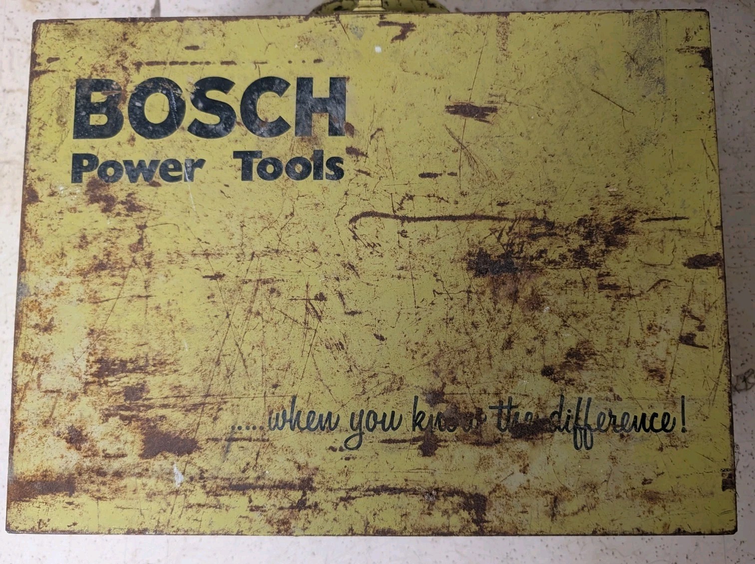 Vintage Bosch Power Tool Yellow Toolbox 14