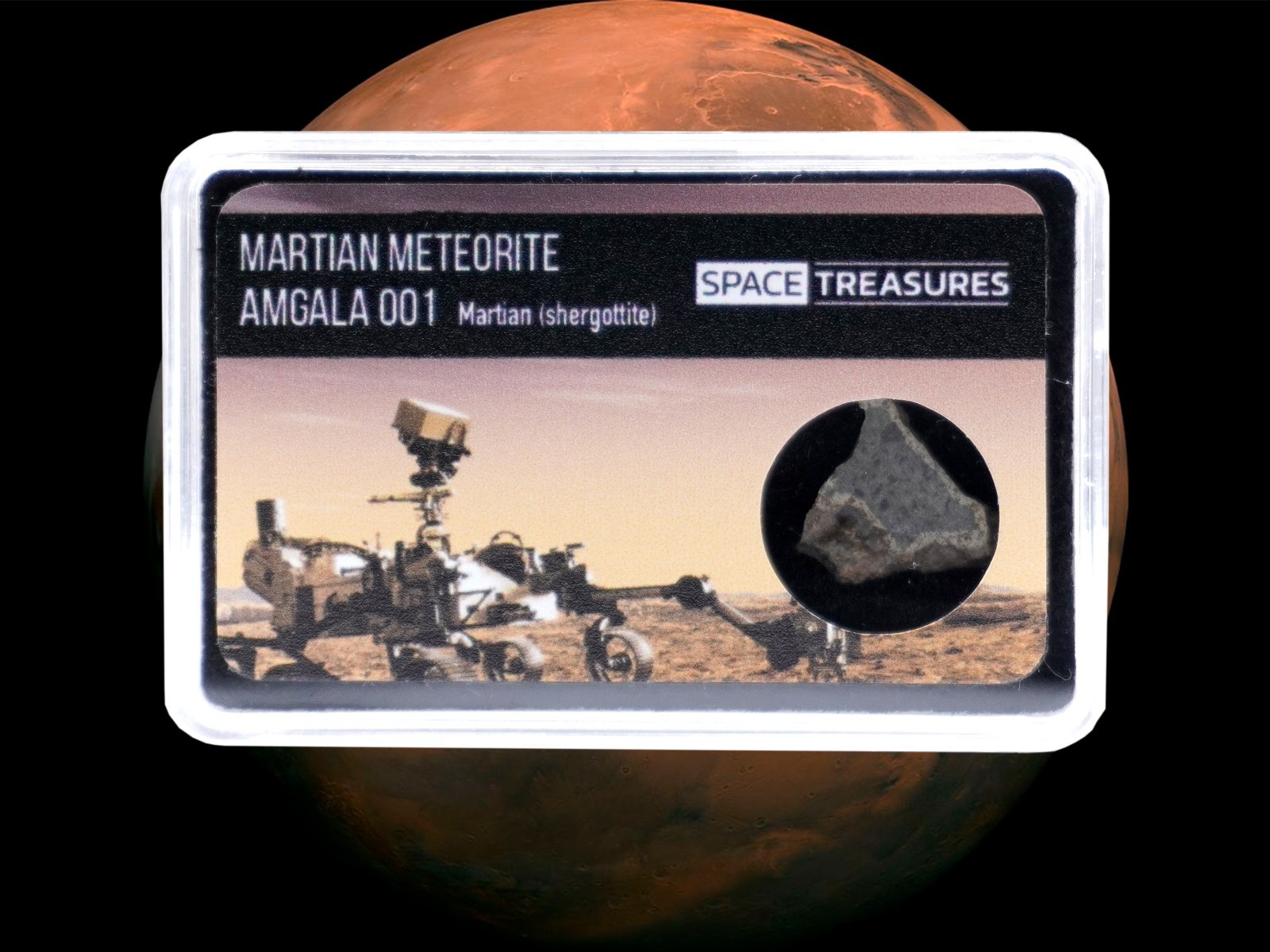 Amgala 001 Martian Meteorite: Certified Mars Rock Shergottite