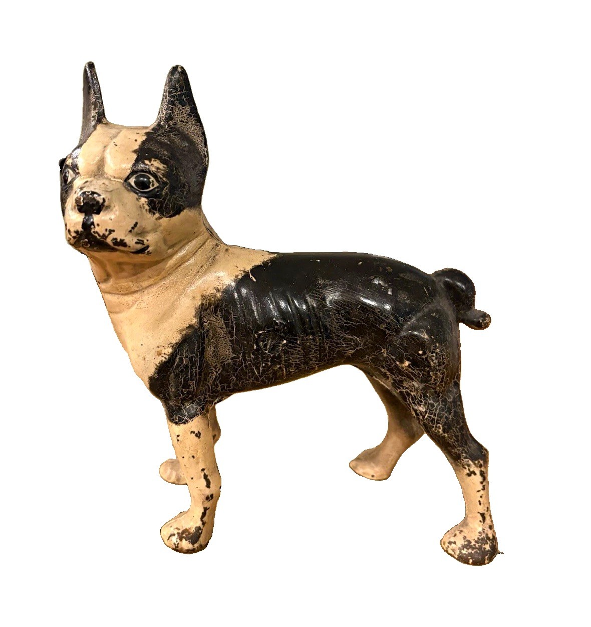 Hubley Boston Terrier Cast Iron Door Stop Collectible