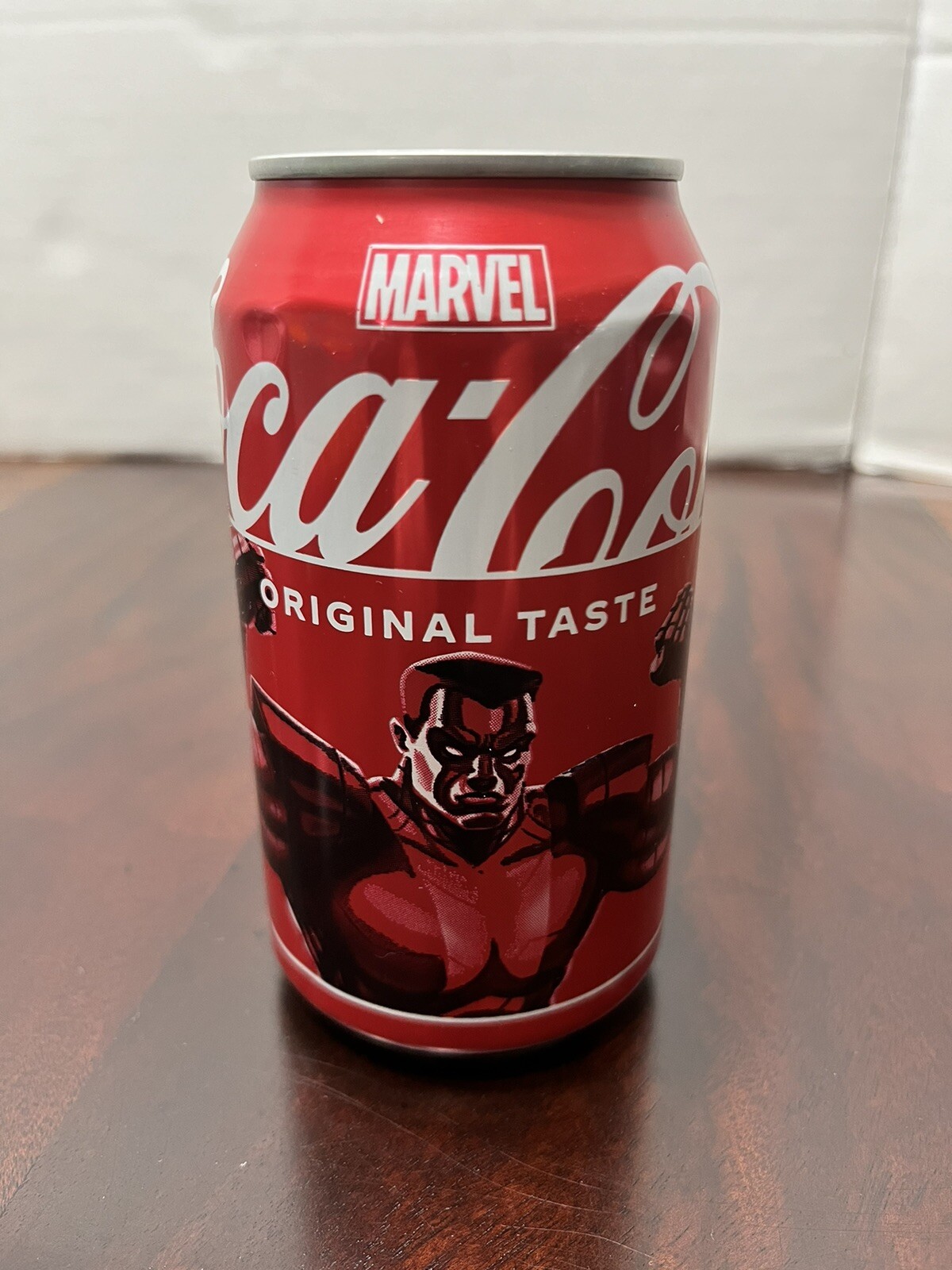 Unopened Empty Regular Coke Coca-Cola Can Marvel Collosus X-Men Deadpool