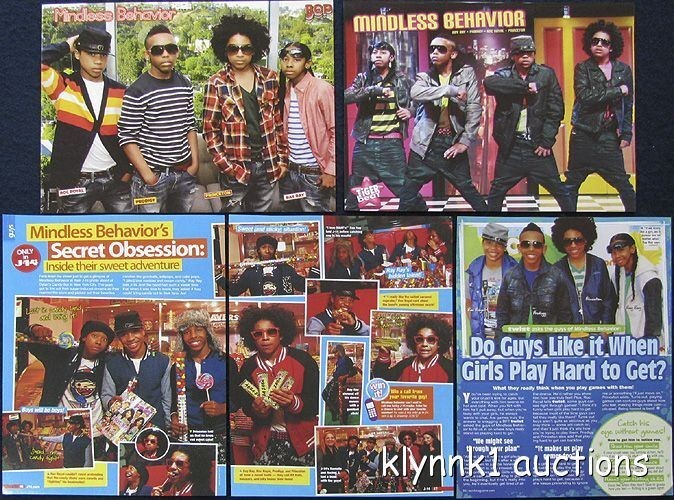 Mindless Behavior 5 Full Page clippings - Pinups Articles Lot Z360