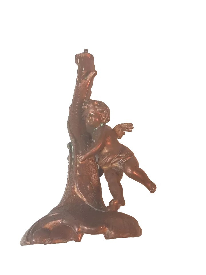 Antique Metal Spelt Brass Cherubs Lamp Finial