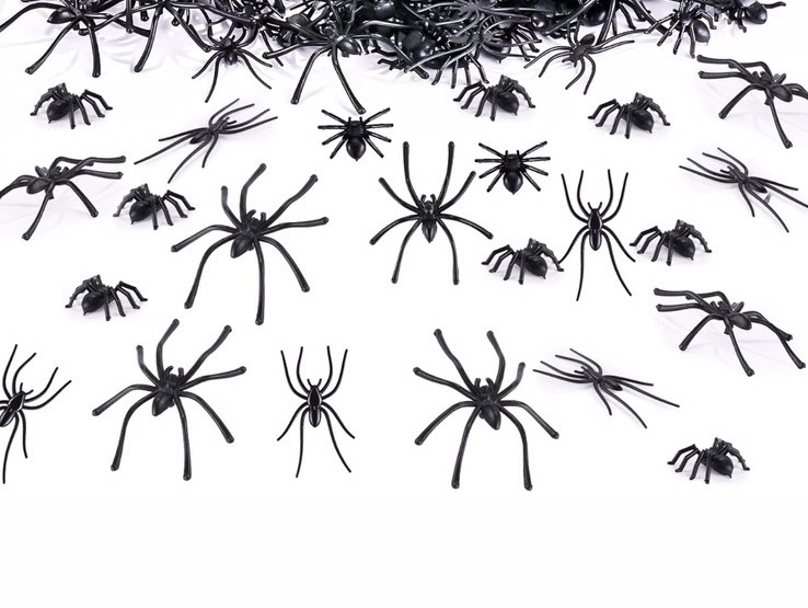 3D Halloween Scary Fake Black Spider Bug Insect Fridge Magnets Mix Lot 👻🧲 12pc