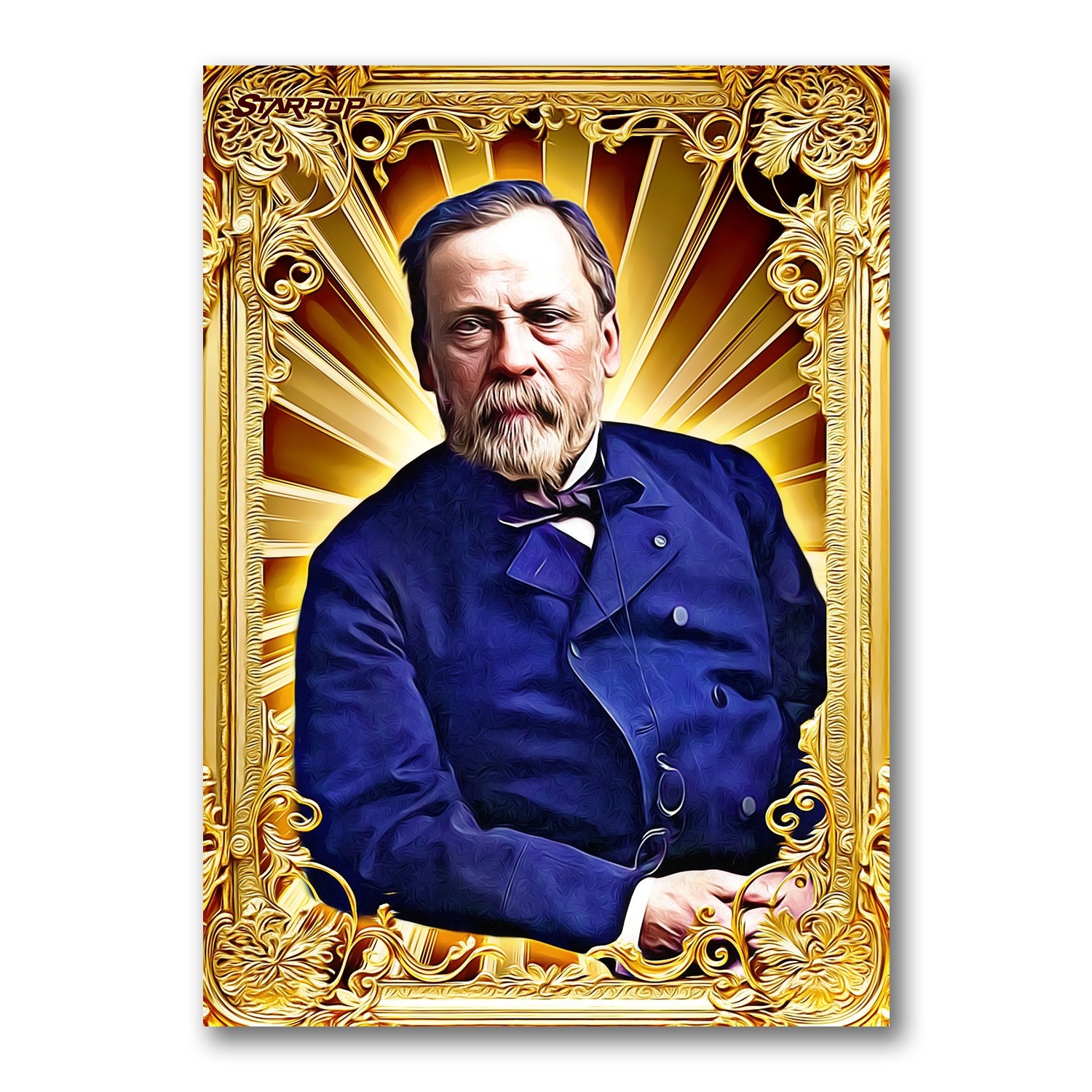 Louis Pasteur Golden Icon Art Card 01/20 Starpop Signed Science Short Print