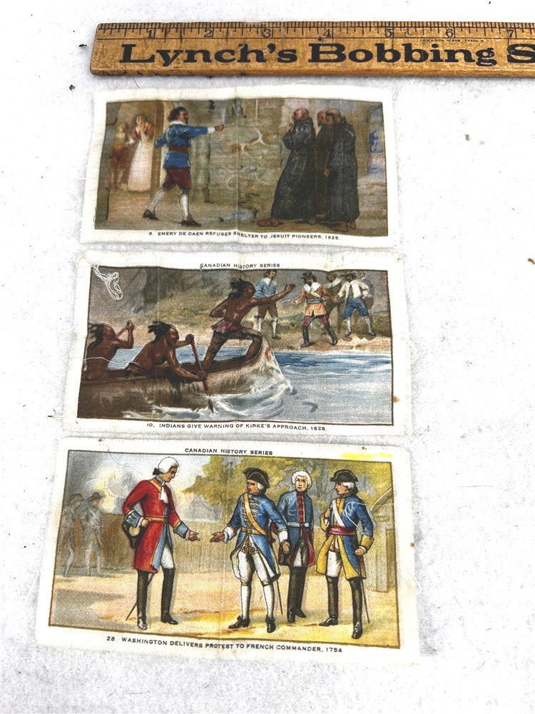antique tobacco silks cotton Canadian History Series 3 pcs Imperial Tobacco Co. 