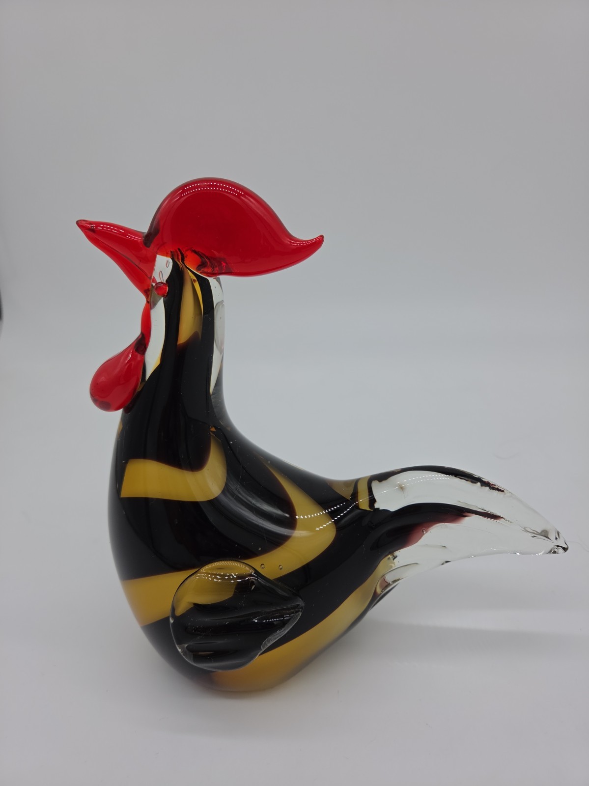 Solid Art Glass Rooster 8\