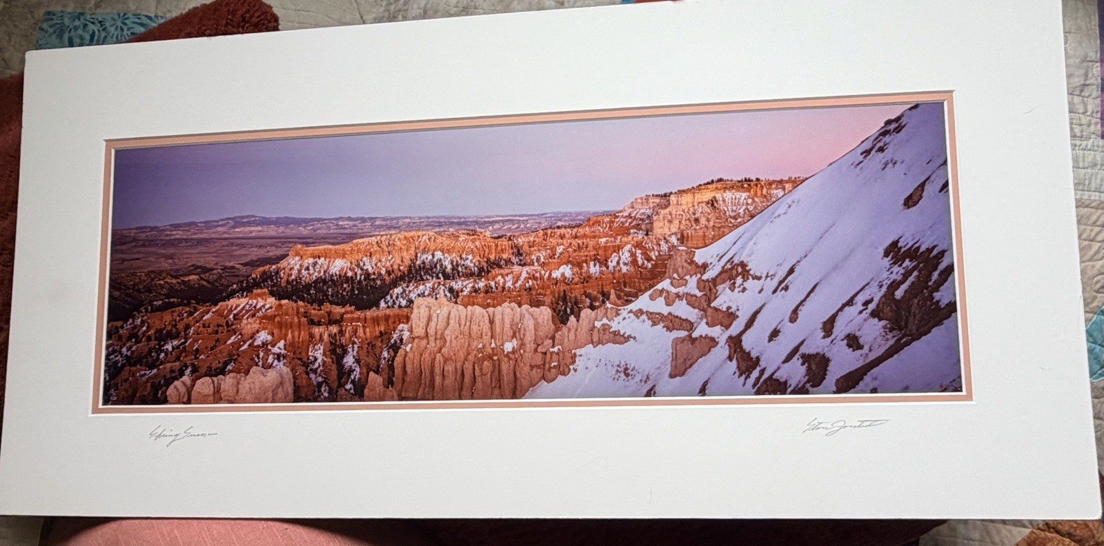 Stan Jorstad Panoramic Photograph Bryce Canyon Utah #68/250 Matted 30 X 14”